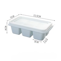 Moule à glaçons en silicone 6 compartiments, bac à glaçons pour congélation rapide maison, outil créatif de broyage de glaçons de grande taille avec couvercle