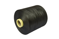 Fil noir 100% polyester haute ténacité DTY 150D/48F SD HIM NIM teint en masse DDB pour la couture et la broderie