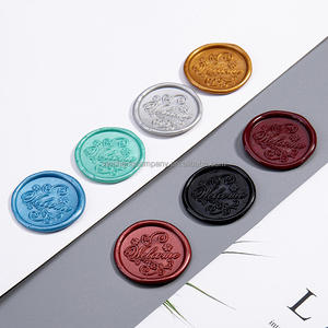 Adesivi in cera da <span class=keywords><strong>2</strong></span> <span class=keywords><strong>mm</strong></span> in oro con colla resistente al calore adesivo stabile in cera calda etichette adesivi fronte-retro - Product Image 4