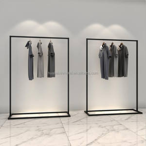 Huabaixin Simple fer magasin de vêtements présentoir sur pied étagères suspendues latérales pour hommes vêtements pour femmes en fer forgé - Product Image 1
