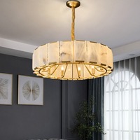 Lustre en marbre espagnol naturel de luxe, alabâtre, pour salle à manger, îlot de cuisine, décoration de la maison, restaurant, hôtel