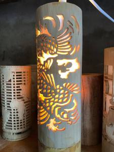 Cubierta de lámpara de bambú de Vietnam, hecha a mano para decoración del hogar, restaurante, nuevo estilo - Product Image 4