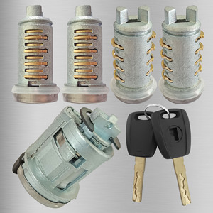 กระบอกล็อครถเฟียต FY163Q7 โลหะผสมสังกะสี 2 ปุ่ม อะไหล่เปลี่ยนล็อคทรงกระบอก - Product Image 4