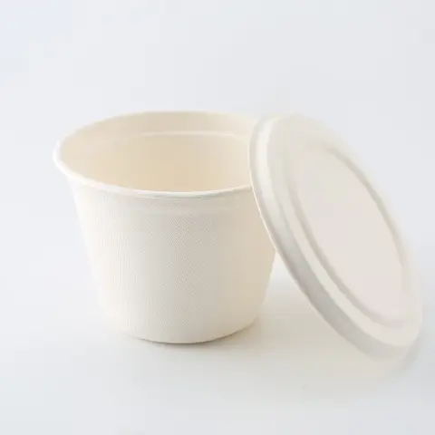 Disposable Soup Bowls - Bagasse 12 oz & 30 oz Pulp Bowl