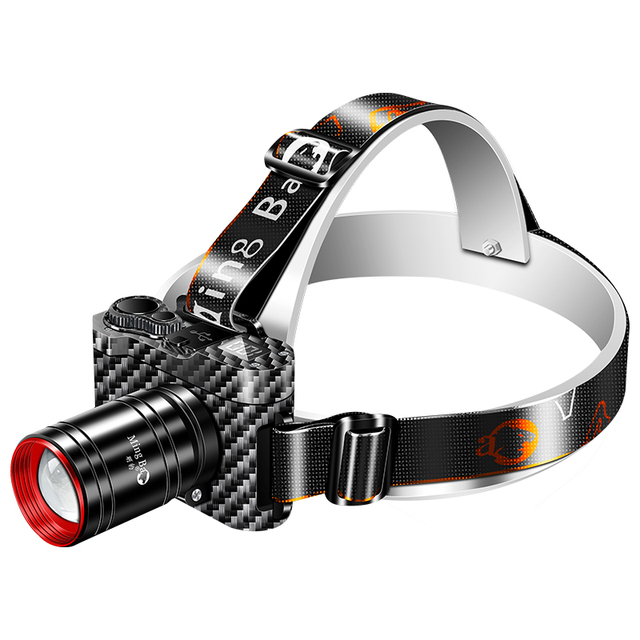 LED Aluminum Headlamp Lightweight Portable Rechargeable Battery Waterproof Long Range Headlight