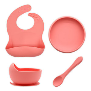 Bộ Bát Ăn Cho Bé BHD, Bộ Muỗng Ăn Bằng Silicone Không Độc Hại, Không Chứa BPA, Cho Bé Ăn - Product Image 1
