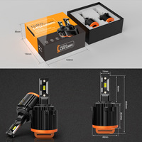 Phares de voiture transfrontaliers GT7 LED à décodage, ultra-lumineux 50W 12V, ampoules de feux de croisement/route pour Golf 7