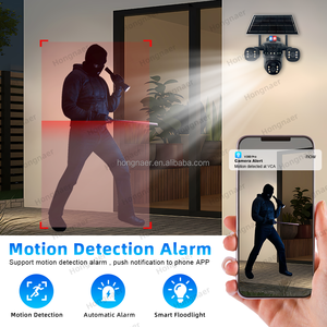 Caméra de Surveillance CCTV PTZ Solaire Sans Fil 4G Hongnaer V380 Pro 3 Objectifs WiFi pour Extérieur avec Carte Sim 4G - Product Image 6