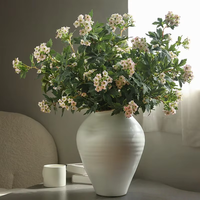 Fleur de boule de neige artificielle en soie faite à la main, ornements décoratifs pour la maison et le salon, style nordique minimaliste, photographie florale de style Ins
