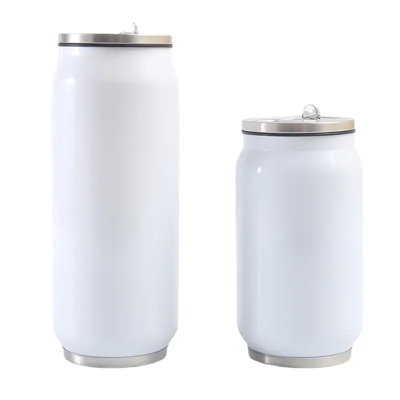 Wärme übertragungs wasser flaschen Sublimation rohling Edelstahl Isolier becher 350/500ml Vakuum Tragbare Reise wasser becher flasche