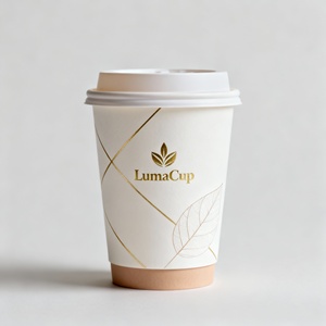 Gobelets à <span class=keywords><strong>café</strong></span> en papier jetables à double paroi imperméables avec couvercle, logo personnalisé - Product Image 4