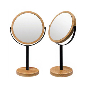 MDF Round Base Makeup <b>Mirror</b> Sturdy Table <b>Mirror</b> For Daily Beauty And <b>Vanity</b> Routine - Product Image 1