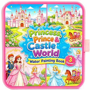 Livre de <span class=keywords><strong>dessin</strong></span> à l'eau en EVA Château de Princesse et <span class=keywords><strong>Prince</strong></span>, livre de peinture magique réutilisable, sans désordre, jouet éducatif pour gribouiller, cadeau pour filles de 3 ans et plus - Product Image 1