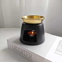 Diffuseur d'huiles essentielles en céramique BECORA pour la décoration de la chambre à coucher, brûleur d'arômes en bois de santal, fonte de cire pour parfum aromatique