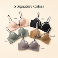 Soutien-gorge sans couture confortable en dentelle, sans armatures, push-up, bonnet 3/4 profond, minimiseur, pour femme, usage quotidien, vente en gros
