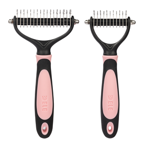 Pet <span class=keywords><strong>Grooming</strong></span> Borstel 2 Zijdig Verlies En Dematting Ondervacht Rake Kam Voor Honden En Katten - Product Image 6