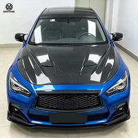 Cubierta de Capó Delantero de Fibra de Carbono para Infiniti Q50 2015+, Piezas de Mejora para Kit de Carrocería