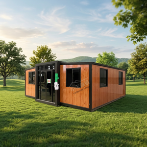 Maison conteneur extensible, maisonnette anti-sismique en panneaux sandwich, hébergements durables pour le camping et le glamping - Product Image 1