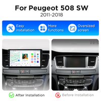 Radio Junsun con Carplay y Android Auto Inalámbrico para Peugeot 508 508SW 2011-2018, Reproductor de DVD para Auto, Unidad Principal, Multimedia, GPS, Navegación, RDS