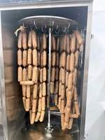 Machine à sécher les saucisses en acier inoxydable à double couche, déshydrateur à circulation d'air chaud pour viande séchée et boucherie