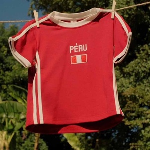 <span class=keywords><strong>Camiseta</strong></span> de Manga Corta para Mujer, Verano 2026, con Patrón Bordado de Bandera Nacional, Uniforme Deportivo, Corte Ajustado, Ropa Sexy Estilo Y2K - Product Image 4