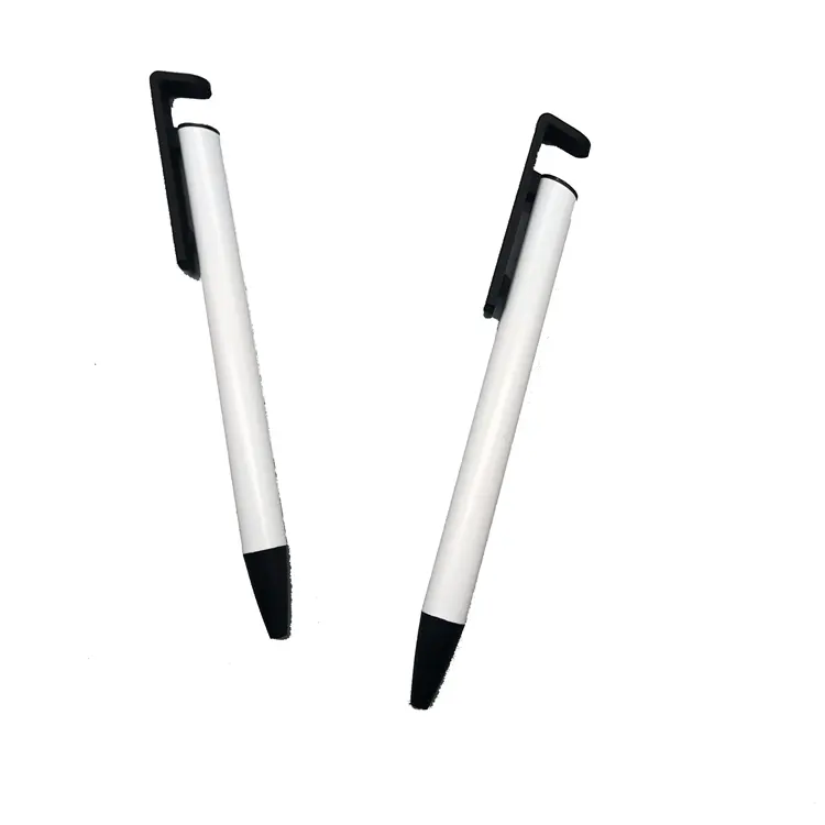 Penne a sfera a sublimazione in metallo bianco best seller vuote con involucro termoretraibile per penna a sublimazione