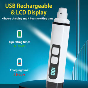 थोक कुत्ता ग्रोमिंग उपकरण इलेक्ट्रिक पेट नाखून ग्राइंडर जी 07 हल्के सफेद नाखून ग्रिंडर G07 कुत्तों के लिए बिल्लियों पंजे ट्रिमर - Product Image 6