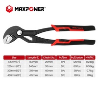 MAXPOWER – pince à Joint coulissant à bouton poussoir à réglage rapide, 7 en 10 pouces, 12 en 16 pouces, pince de pompe à eau