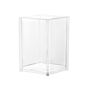 Porte-stylo en acrylique transparent, organisateur de bureau de forme carrée pour le rangement de la papeterie, design simple - Product Image 4