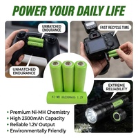 Sel Baterai Akku NiMH 1.2V AA 2500mAh 2200mAh 2000mAh Baterai Isi Ulang Ni-MH Low Self-Discharge Button Top Cell untuk Mainan