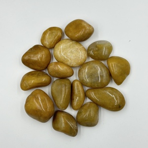 Cuội Tự Nhiên Vòng Sông Đá Sỏi Độ Cứng Cao Vàng Thủ Công Cho Công Viên Mịn Ngoài Trời Đá Cho Bán - Product Image 2