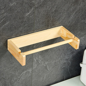 Bamboo <b>Kitchen</b> <b>Paper</b> Towel Holder Wall Mounted Waterproof Tissue Roll Dispenser For Bathroom And <b>Kitchen</b> Use - Product Image 2