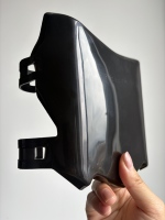 Plaque d'immatriculation avant moto ShieldX pré-percée en PP noir brillant, accessoires de rechange compatibles avec Surron Light Bee X, vélo électrique tout-terrain