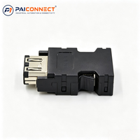 Connecteur d'encodeur PAICONNECT SM-10P 10 broches mâle/femelle en cuivre avec boîtier ABS, compatible IP20 pour servomoteur Mitsubishi