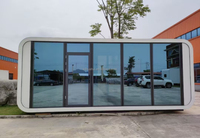 Maison Capsule Modulaire Préfabriquée en Aluminium Écologique à Énergie Solaire, Conception Chinoise, pour Parc, Magasin, Restaurant, Toilettes
