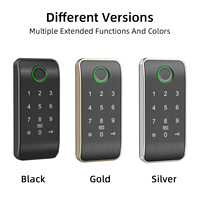 Serrure de meuble pour tiroir et armoire, déverrouillage par empreinte digitale, mot de passe, carte, application TTlock, en alliage de zinc, 38 langues, sans clé
