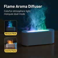 Humidificateur d'air à effet flamme ultrasonique, lampe de nuit sans fil, diffuseur d'huiles essentielles, aromathérapie, hôtels, salons