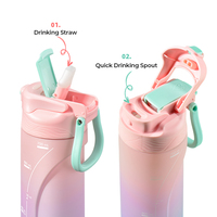 Logo personnalisé givré fantaisie unique Fournisseur de bouteille d'eau en plastique de 750ml avec bouchon à rabat en paille