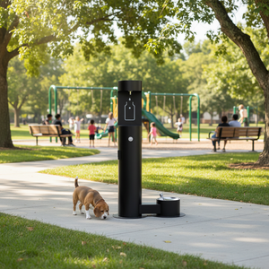 نافورة مياه شرب خارجية دافئة من الفولاذ المقاوم للصدأ، موزع مياه قائم على الأرض للمناطق العامة ونافورة شرب للكلاب - Product Image 6