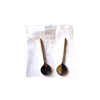 Spatula kosmetik perak mewah alat kecantikan anti-keriput stik pijat mata kecil kustom paduan seng sendok Makeup baja matte