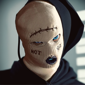 कस्टम बुना हुआ कढ़ाई बैलाकलव पूर्ण चेहरा कवर 3 छेद स्की मास्क पुरुषों और महिलाओं के लिए - Product Image 1