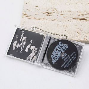 Porte-clés mini CD personnalisable vierge, couverture d'album musical personnalisée, impression UV par sublimation, logo, porte-clés en acrylique NFC - Product Image 1