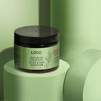 Pommade Fortifiante Menthe & Romarin Marque Blanche – Traitements Capillaires et du Cuir Chevelu Transformables en Huile, Nourrit, Adoucit et Apporte de la Brillance – Baume Capillaire