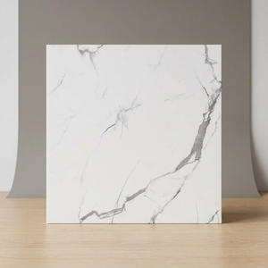 Calacatta Classic Lappato Porcelain <b>Floor</b> Tiles 600x600mm Marble Look Ceramic by Vistaar - Product Image 2