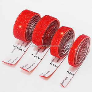 도매 10mm, 15mm, 20mm, 30mm 레진 라인스톤 장식용 DIY 자가 접착 크리스탈 스트립 - Product Image 3