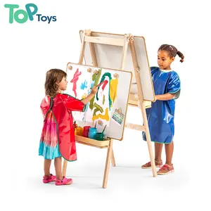 TOP Portable Child Wooden Drawing Board Toy Drawing Set For Kids With Board Artist Wooden Easel Art Easel For Kids