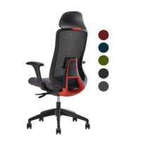 Chaise de bureau ergonomique SITSTAR avec accoudoirs 4D, chaise de direction entièrement en mesh, appui-tête, conforme aux normes ANSI/BIFMA X5.1-2017 EN1335, design de bureau