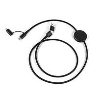 Câble de charge multi-prise USB C personnalisé avec logo LED 4 en 1, charge rapide PD 60W, OTG, logo LED lumineux personnalisé pour iPhone 14 15 16 17 18