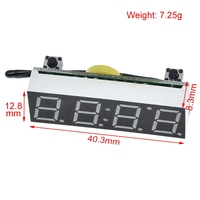 TZT 3 In 1 LED RX8025T Jam Digital Modul Tegangan Suhu DIY Waktu/Termometer/Voltmeter DC 5-30V UNTUK Arduino