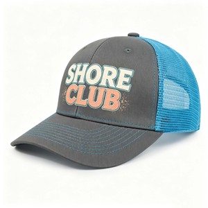 Gorra Trucker de 6 Paneles con Logotipo Personalizado, Dos Tonos, Ajustable, Deportiva, con Malla Frontal de Poliéster - Product Image 1